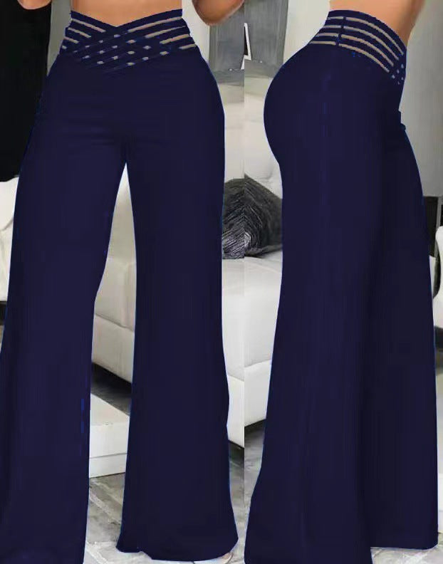 Hollow-out Belt Trousers Micro-flared - PULSE MART