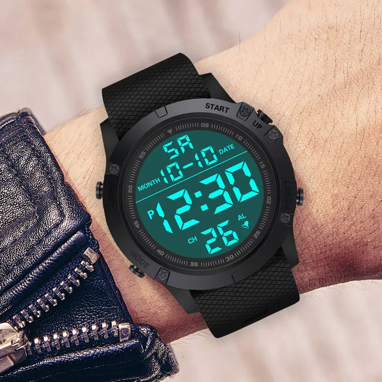 Waterproof Digital Sports Watch Military Tactical LED Backlight Wristwatch Men - PULSE MART