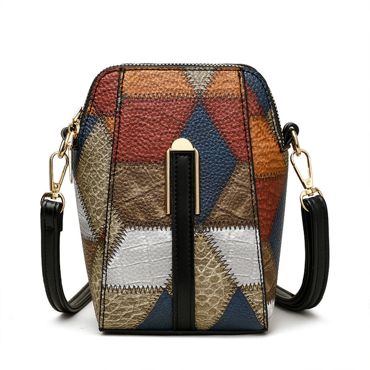Fashion Soft Leather Stitching Shoulder Bag - PULSE MART