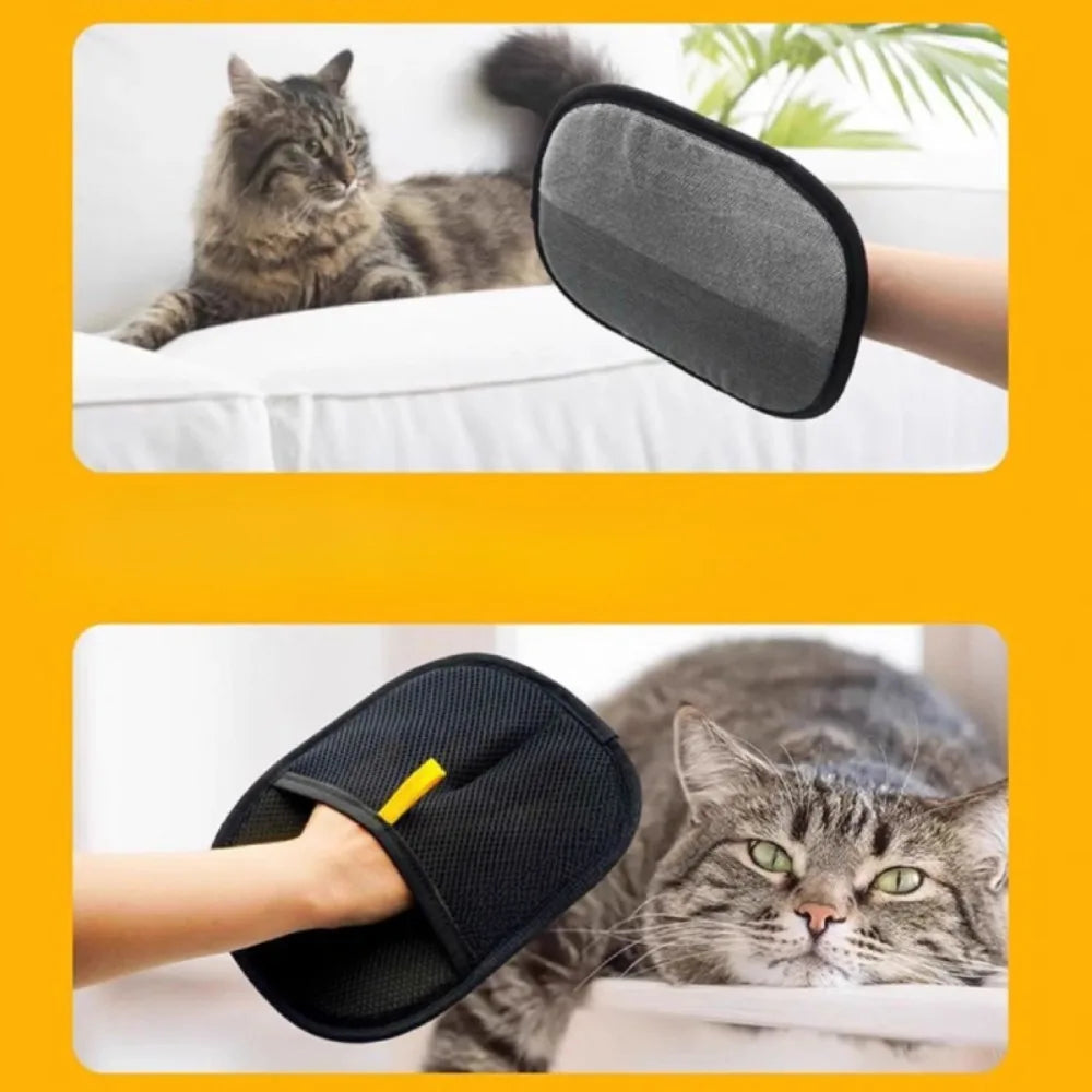 Pet Grooming Glove – Cat & Dog Hair Remover Brush for Grooming, Shedding & Furniture Cleaning
