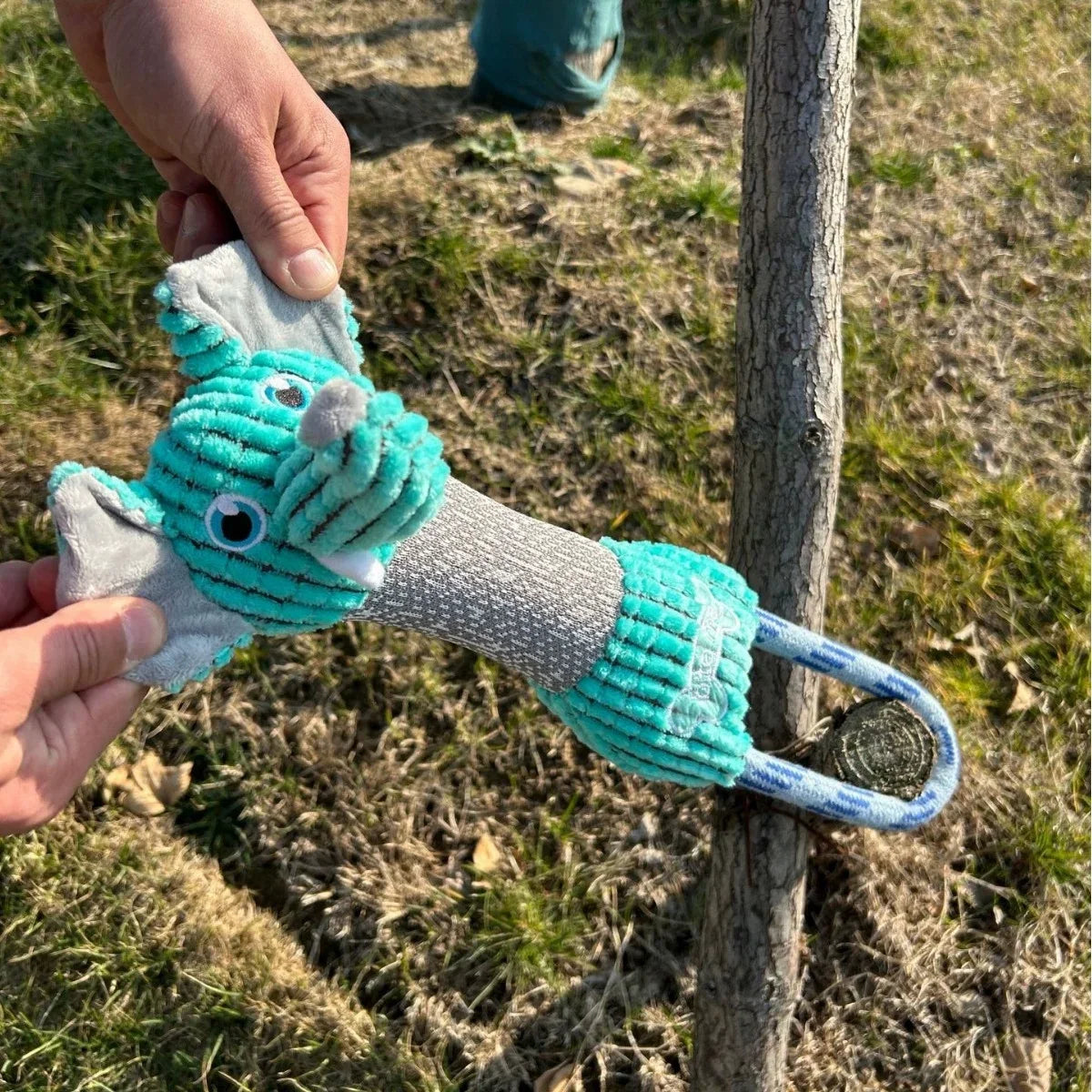 Corduroy Squeaky Dog Toy - Bite-Resistant Animal-Shaped Training Lead