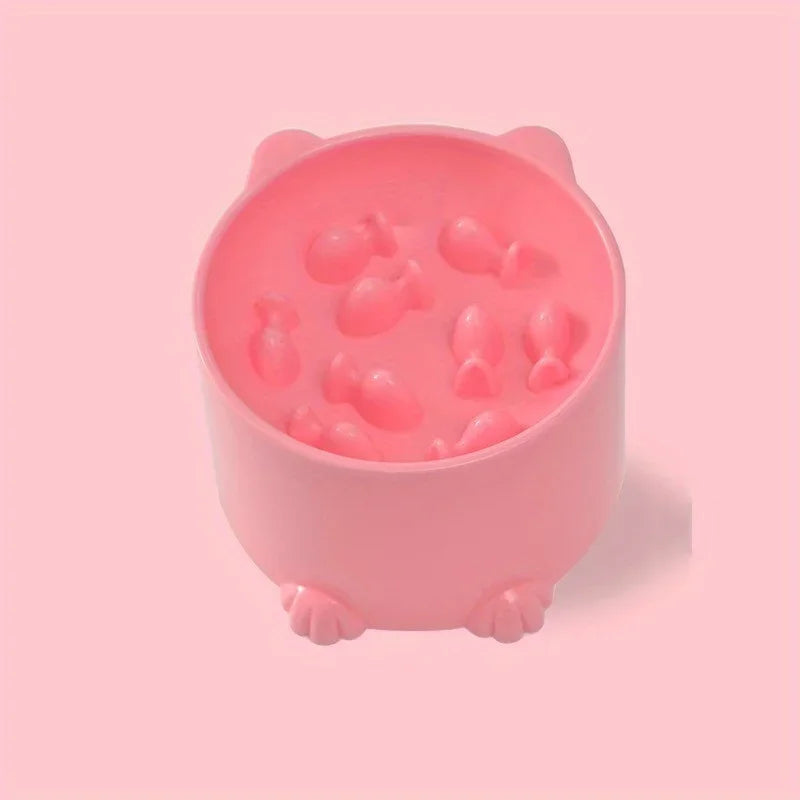 Elevated Slow Feeder Cat Bowl – Anti-Choking Raised Food Bowl for Cats & Small Pets