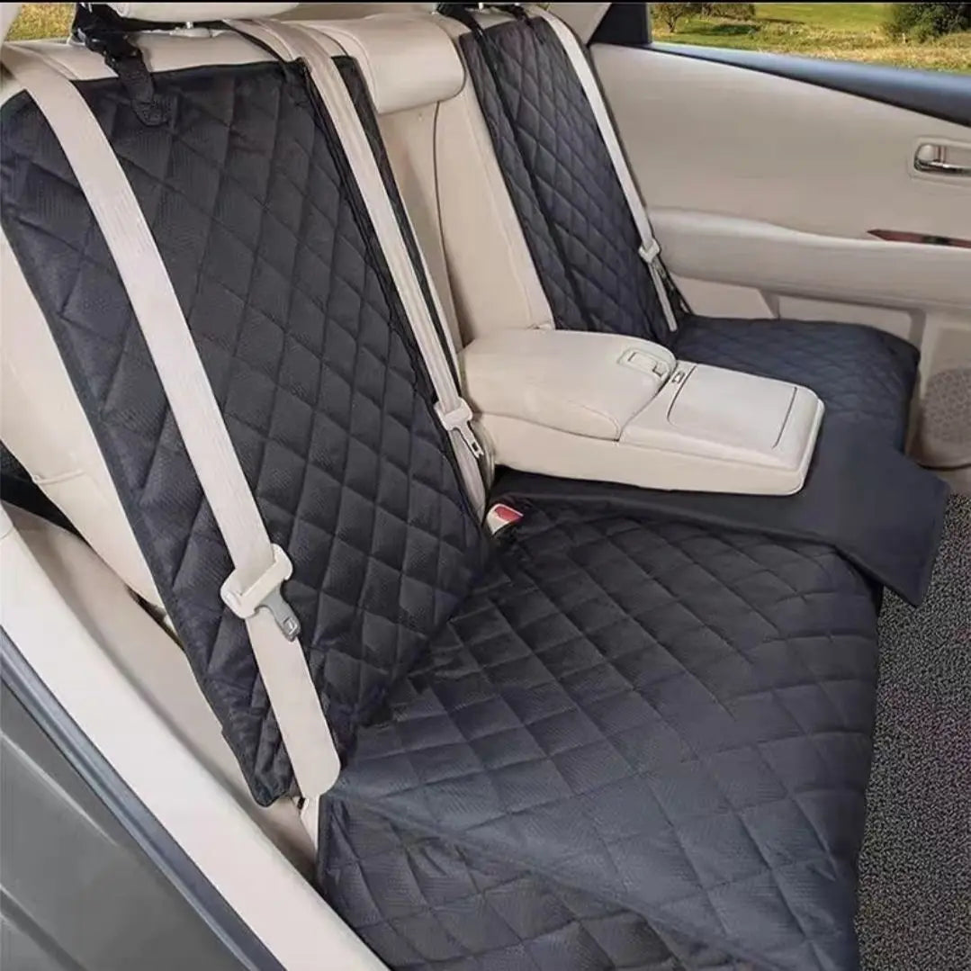 Waterproof Dog Car Seat Cover, Convertible Rear Seat Protector with Armrest Opening