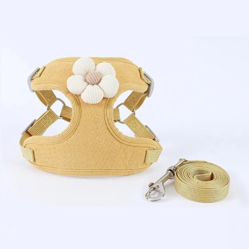Small Dog Harness and 1.5m Leash Set: Adjustable Step-In Vest