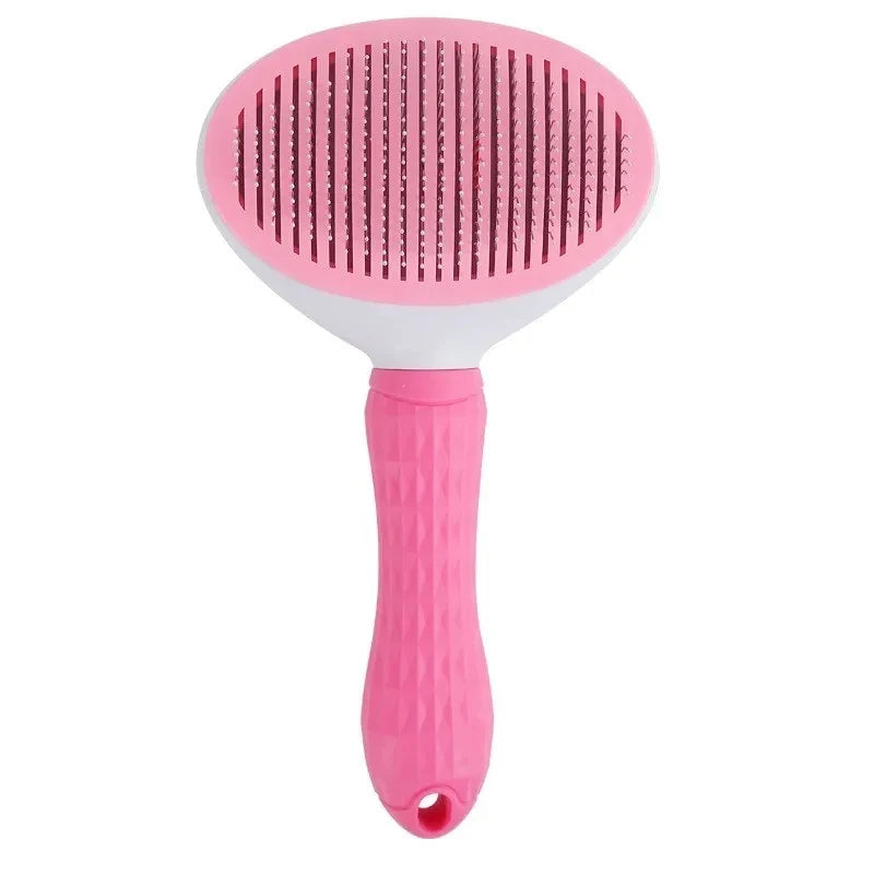 Self-Cleaning Pet Grooming Brush – Cat & Dog Deshedding Hair Remover Brush