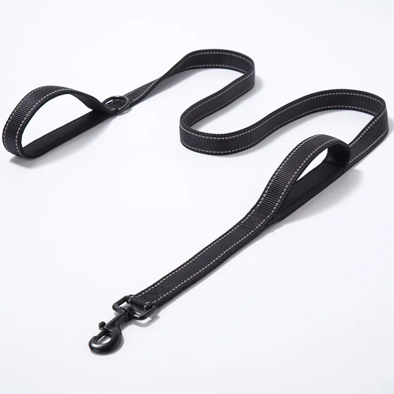 Double Handle Outdoor Travel Dog Leash - Heavy Duty Training Lead