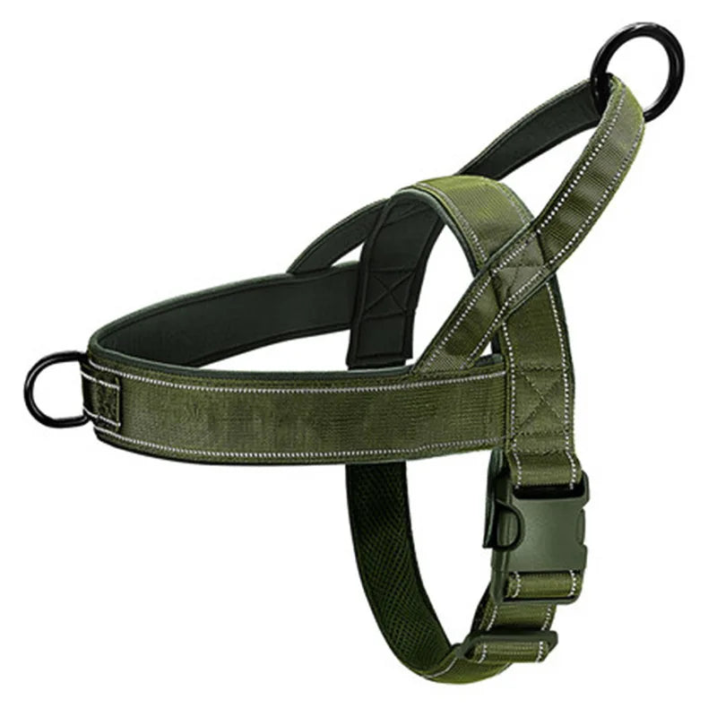 Tactical Anti-Pull Dog Harness: 1000D Nylon Vest with Handle