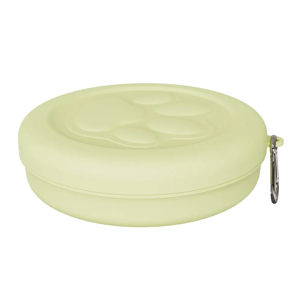2-in-1 Portable Outdoor Pet Bowl - Travel Food & Water Dish with Treat Compartment