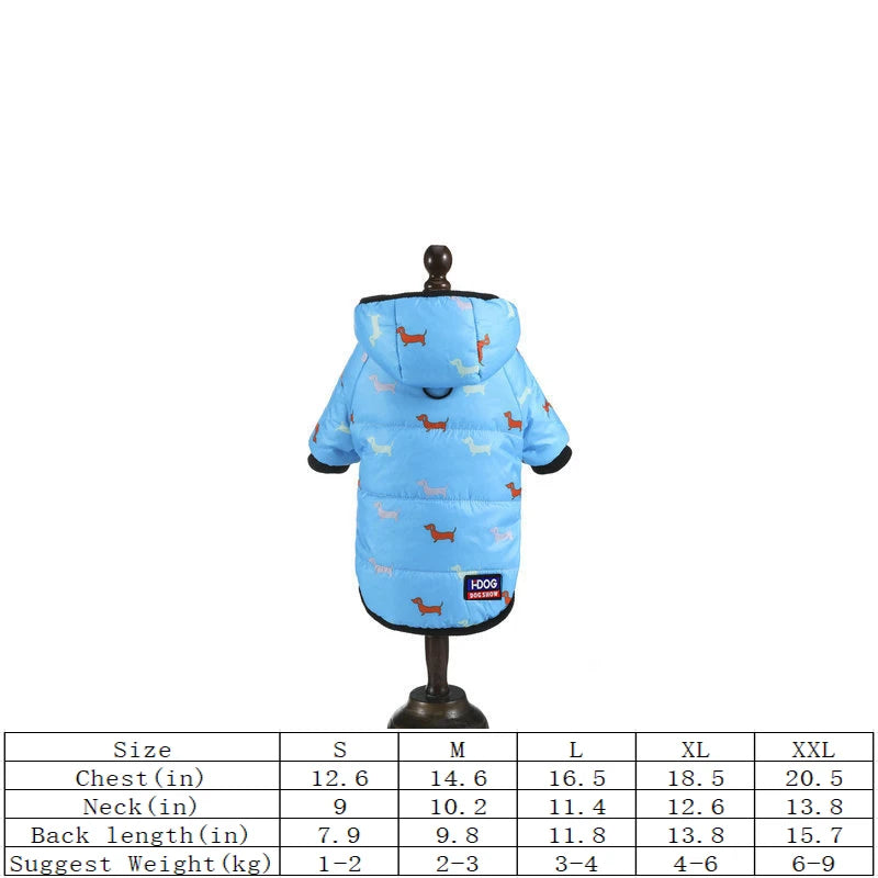 Hooded Cat Jacket – Thick Cotton-Padded Winter Coat for Cats & Small Dogs