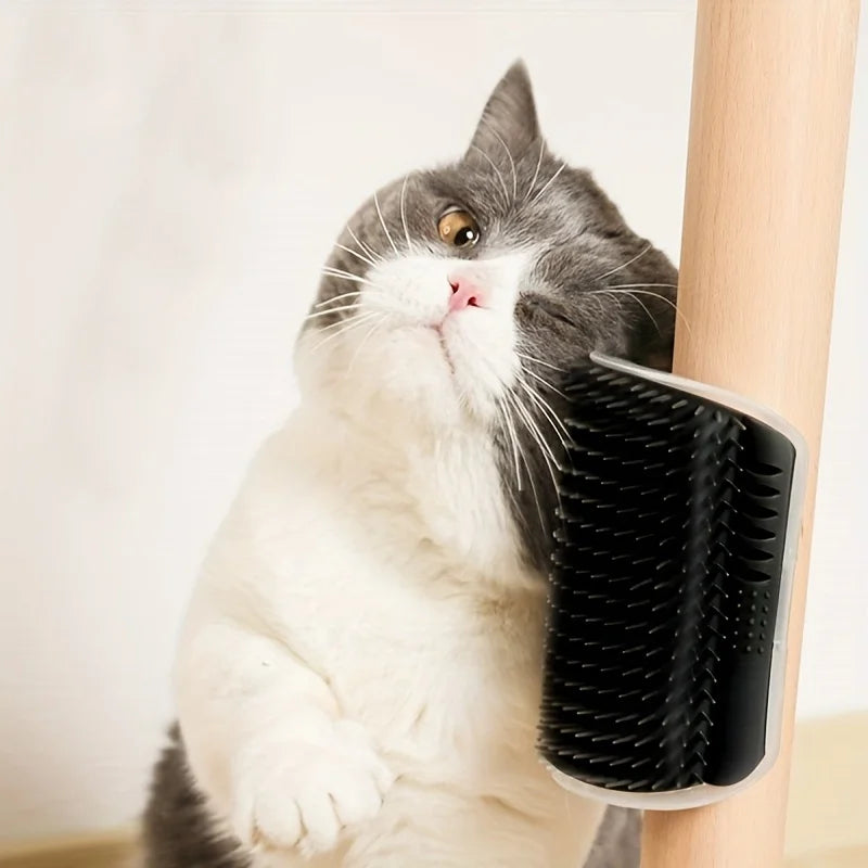 Wall-Mounted Cat Grooming Brush – Self-Groomer Massage Comb for Cats & Small Dogs