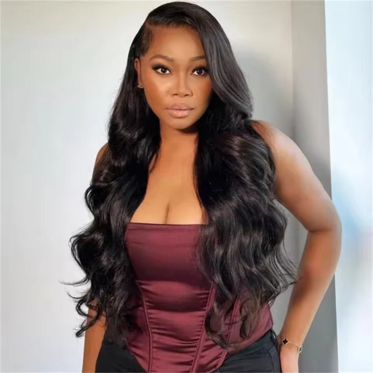 4x6 Lace Closure Wig Human Hair Natural Color Body Wave - PULSE MART