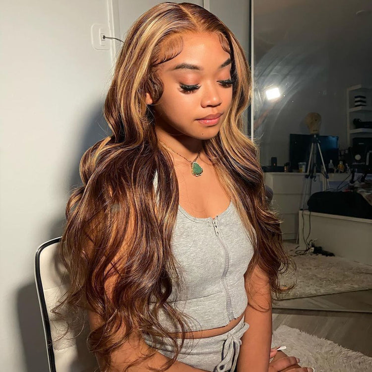 4x4 Lace Closure Wig Human Hair P427 Body Wave Density - PULSE MART