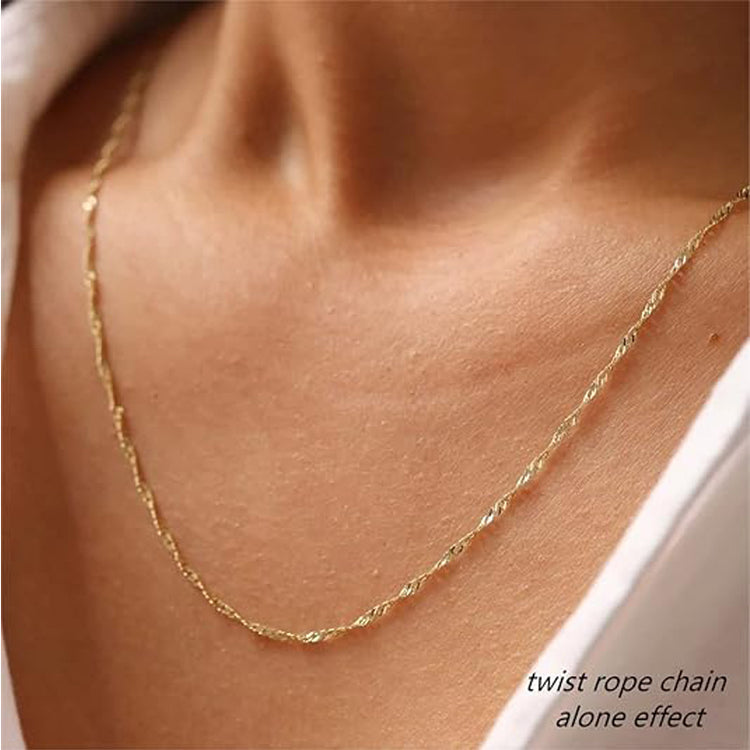 Dainty Diamond Solitaire Pendant Necklaces For Women, 14K Gold Plated Single Round Cubic Zirconia Square Simulated Diamond Choker Necklace Jewelry Gifts - PULSE MART