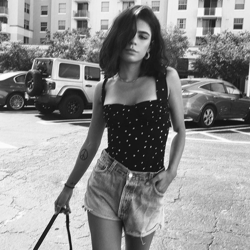 Sexy Women Dot Strap Top Clothes Bodies For Women - PULSE MART