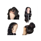 4x4 Lace Closure Wig Human Hair Natural Color Body Wave Density - PULSE MART