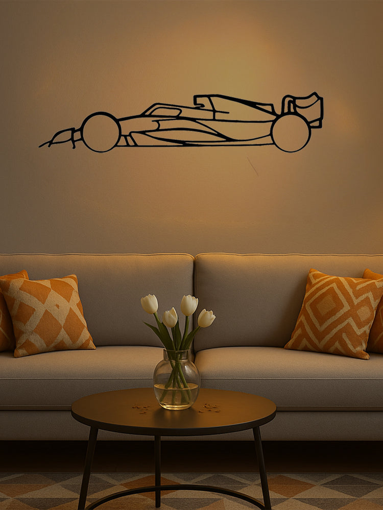 Laser-Cut Metal Wall Art Precise Sports Car Silhouette - PULSE MART