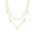 Waterdrop Chain Necklace,COLORFUL BLING Dainty Necklace Sideways Pendant Necklace For Women Gold Jewelry - PULSE MART
