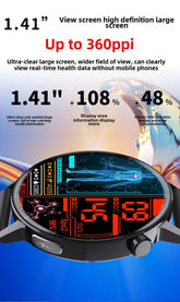 1.41-inch Health Smartwatch Fitness Tracker And Heart Rate-blood Oxygen-blood Pressure-sleep Monitor - PULSE MART