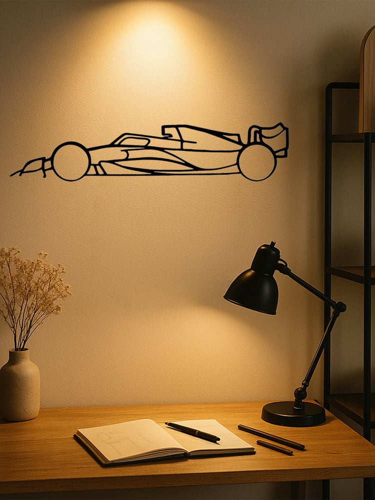 Laser-Cut Metal Wall Art Precise Sports Car Silhouette - PULSE MART