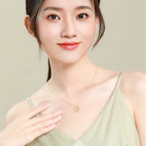 Retro Magnetic Folding Heart Shaped Four Leaf Clover Pendant Necklace Women Love Clavicle Chain Gifts Openable Choker Jewelry - PULSE MART