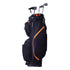 Golf Cart Bag With 14 Way Organizer Divider Top, 36” 13 Pockets Premium Cart Bag, Durable Golf Bags With Handles & Dust Cover & Detachable Straps For Men & Women, Black & Orange - PULSE MART