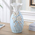 Ceramic Vase Ornament Home Decor Relief Hand-pinched Flower Design - PULSE MART