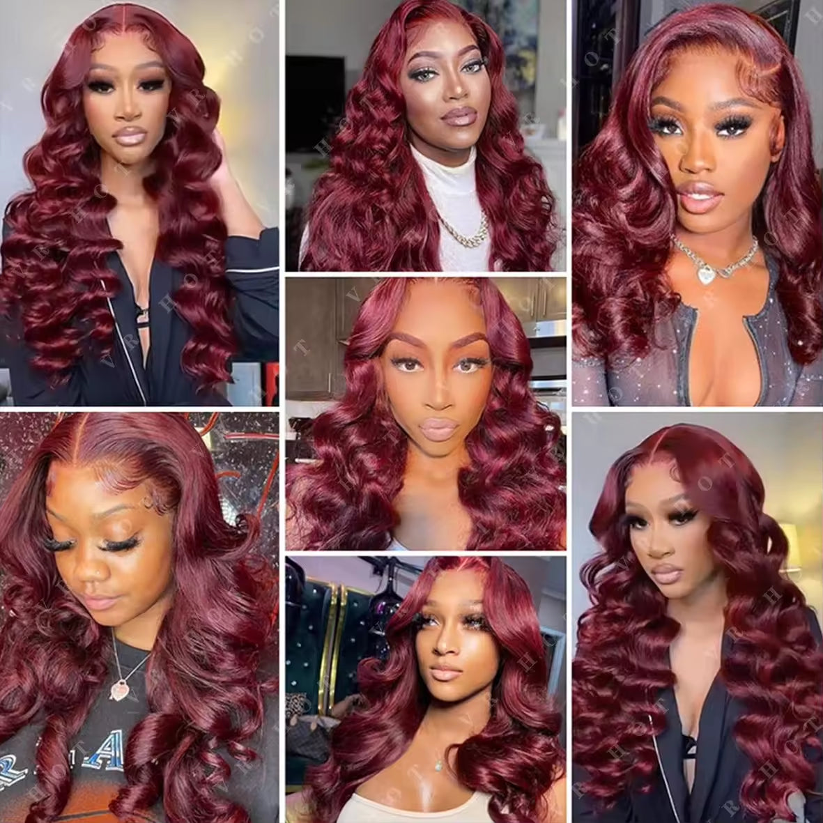 Body Wave Human Hair Wig 13x4 HD Burgundy Lace Front Wig Human Hair With Aligned Cuticle Brazilian Wig - PULSE MART