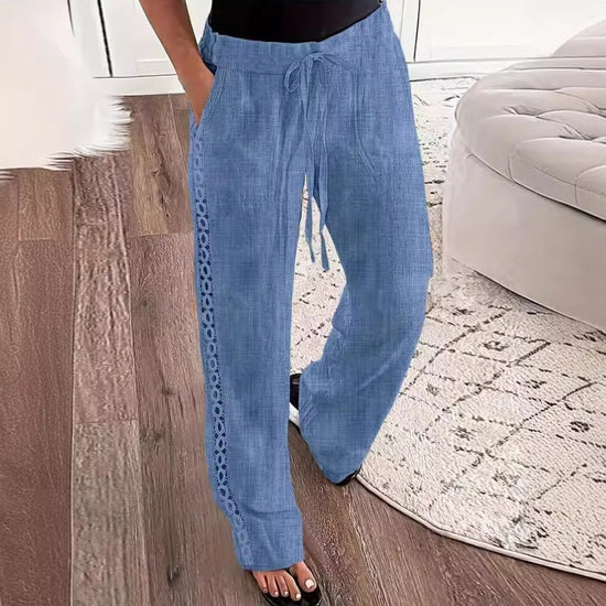 Casual Jeans Like Side Lace Trousers - PULSE MART