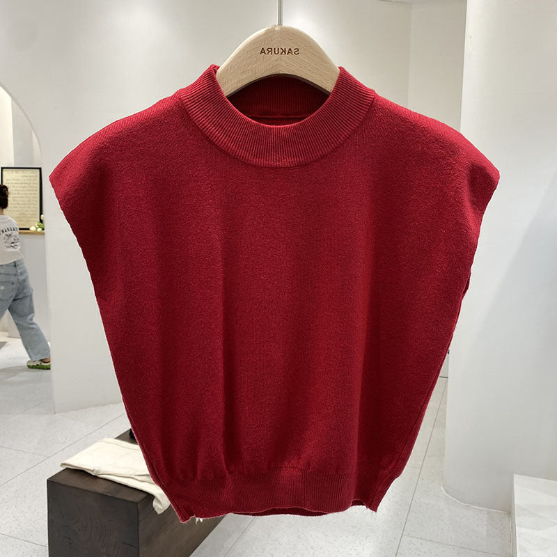 Sleeveless Loose Short Waist Bandage Dress Outer Wear Vest - PULSE MART