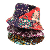Geometric Bucket Hat Color Matching Printing Double-sided Wear Bucket Hat - PULSE MART