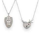 Fashion Jewelry Titanium Steel Couple Love Lock, Bracelet, Key Set, Necklace - PULSE MART