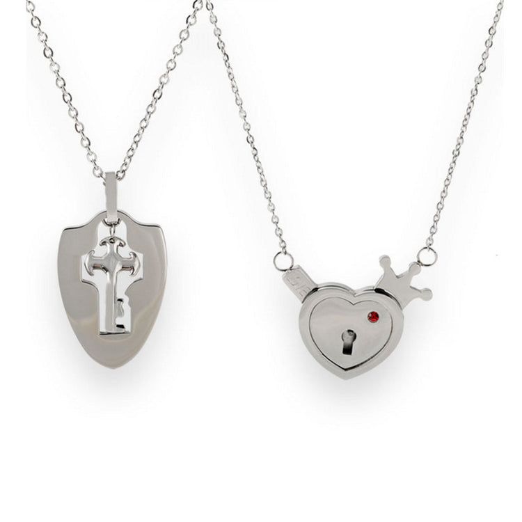 Fashion Jewelry Titanium Steel Couple Love Lock, Bracelet, Key Set, Necklace - PULSE MART