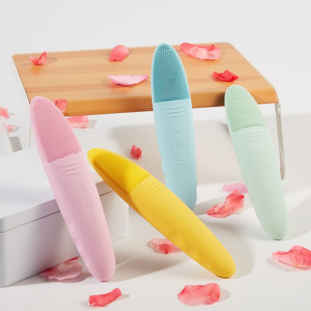 Silicone facial cleanser, electric facial massager