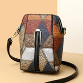 Fashion Soft Leather Stitching Shoulder Bag - PULSE MART