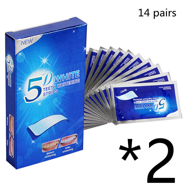 5D Gel Teeth Whitening Strips White Tooth Dental Kit Oral Hygiene Care Strip For False Teeth Veneers Dentist Seks Whiten Gel - PULSE MART