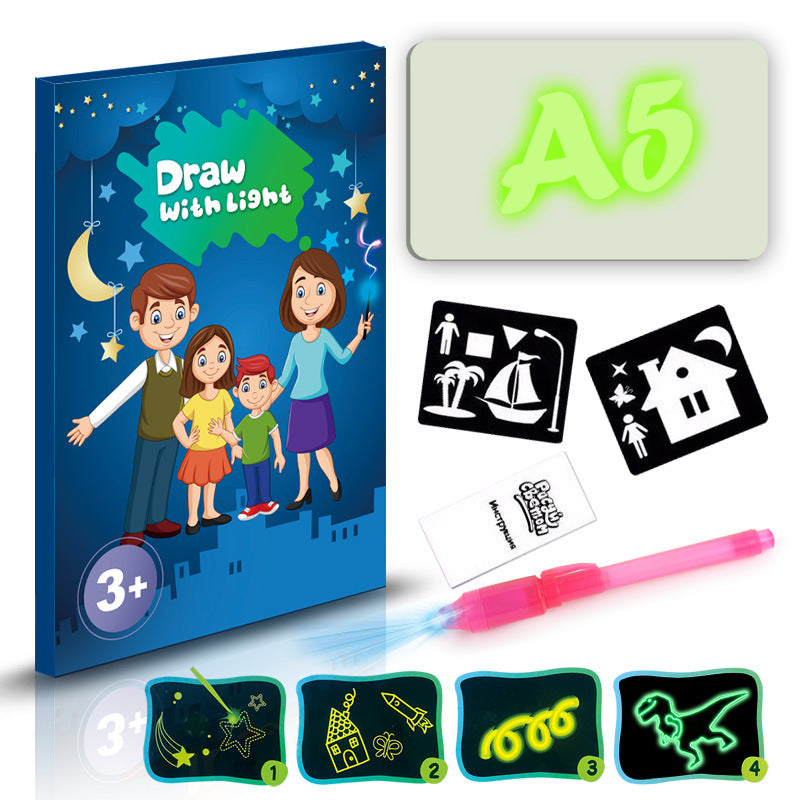 Educational Toy Drawing Pad 3D Magic 8 Light Effects Puzzle Board Sketchpad - PULSE MART