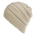 Mixed Color Knitted Wool Hat Ladies Non-labeled Ponytail Hat - PULSE MART