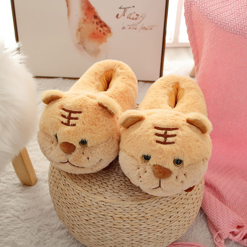 Winter Warm Student Dormitory Plush Cotton Slippers