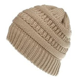 Mixed Color Knitted Wool Hat Ladies Non-labeled Ponytail Hat - PULSE MART