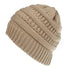 Mixed Color Knitted Wool Hat Ladies Non-labeled Ponytail Hat - PULSE MART