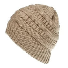 Mixed Color Knitted Wool Hat Ladies Non-labeled Ponytail Hat - PULSE MART