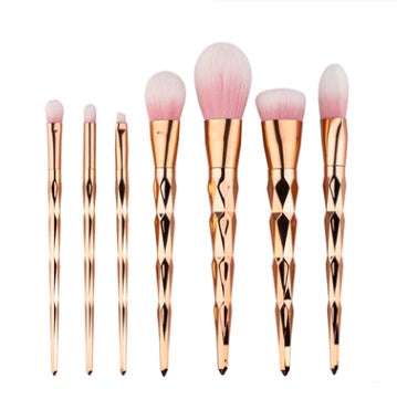7 makeup brushes, diamond makeup tools foundation brush - PULSE MART