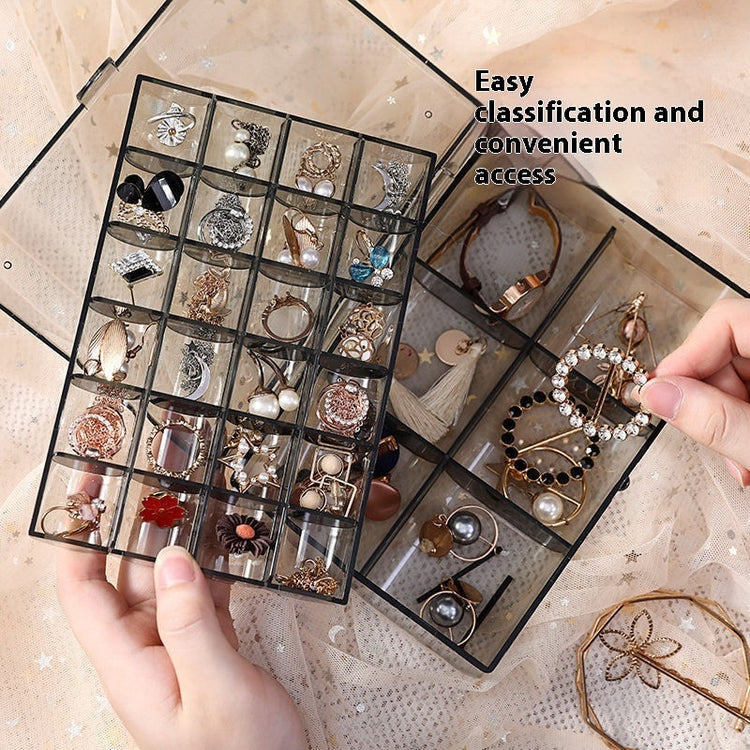 Ornament Dustproof Storage Box Anti-oxidation Ear Stud Necklace Jewelry Box - PULSE MART