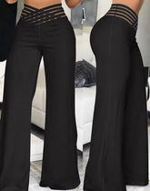 Hollow-out Belt Trousers Micro-flared - PULSE MART