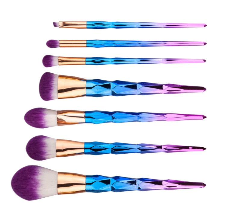 7 makeup brushes, diamond makeup tools foundation brush - PULSE MART