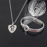Fashion Jewelry Titanium Steel Couple Love Lock, Bracelet, Key Set, Necklace - PULSE MART