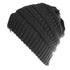 Mixed Color Knitted Wool Hat Ladies Non-labeled Ponytail Hat - PULSE MART