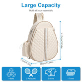 2 Color Options -- Pickleball Sling Bag For Men Women Waterproof Badminton Tennis Backpack With Wet Pocket Hidden Fence Hook Machine Washable - PULSE MART