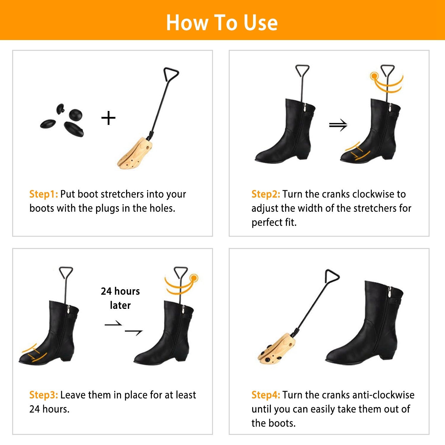 M-L Options -- 1Pc One Pair Boot Stretcher Adjustable Width Shoe Shaper Wooden Boot Widener Expander For Men Women - PULSE MART