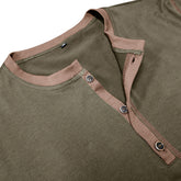 Fashion Short-sleeved Polo Shirt Summer Button V-neck T-shirt Tops Mens Clothing - PULSE MART
